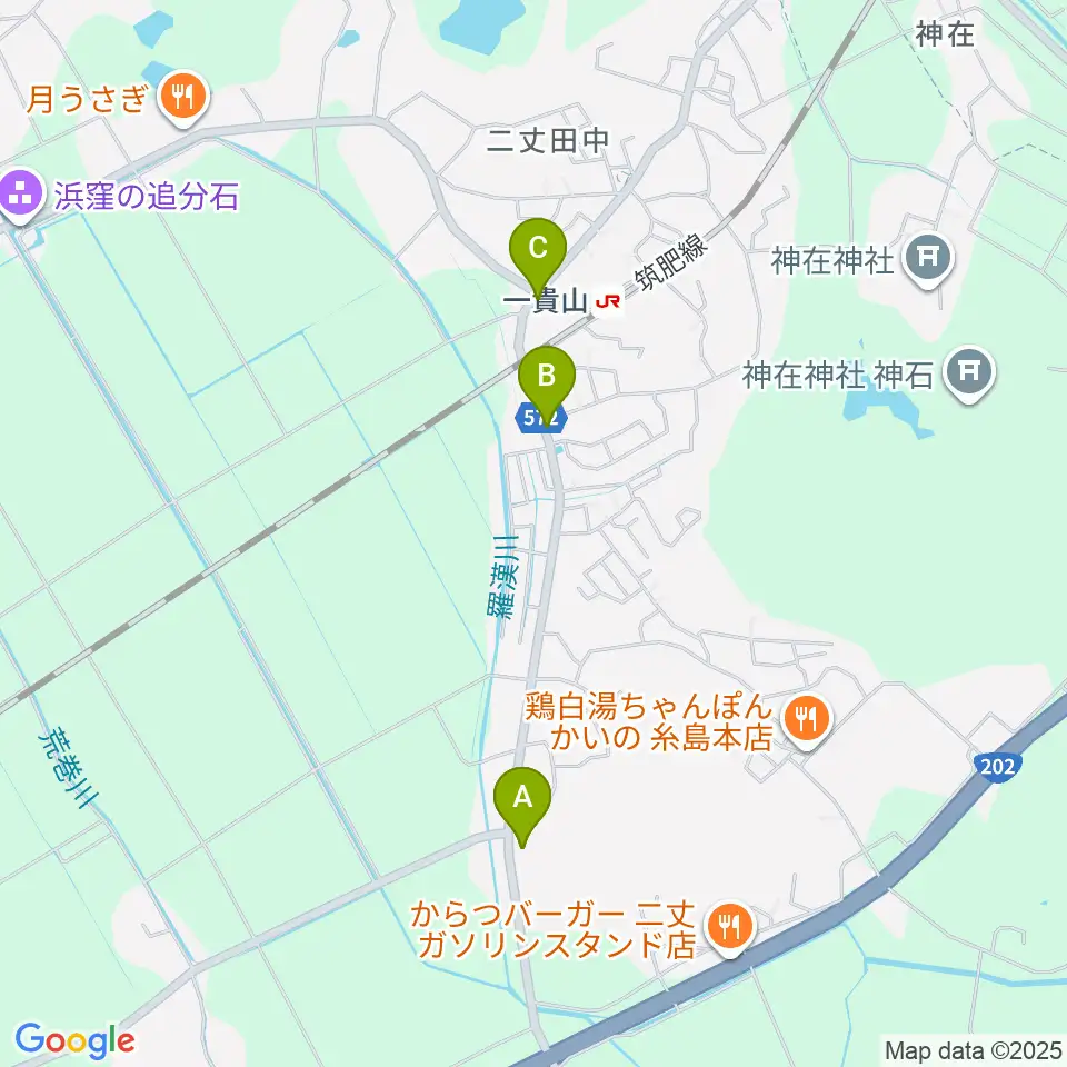 糸島Greenchord周辺のカフェ一覧地図