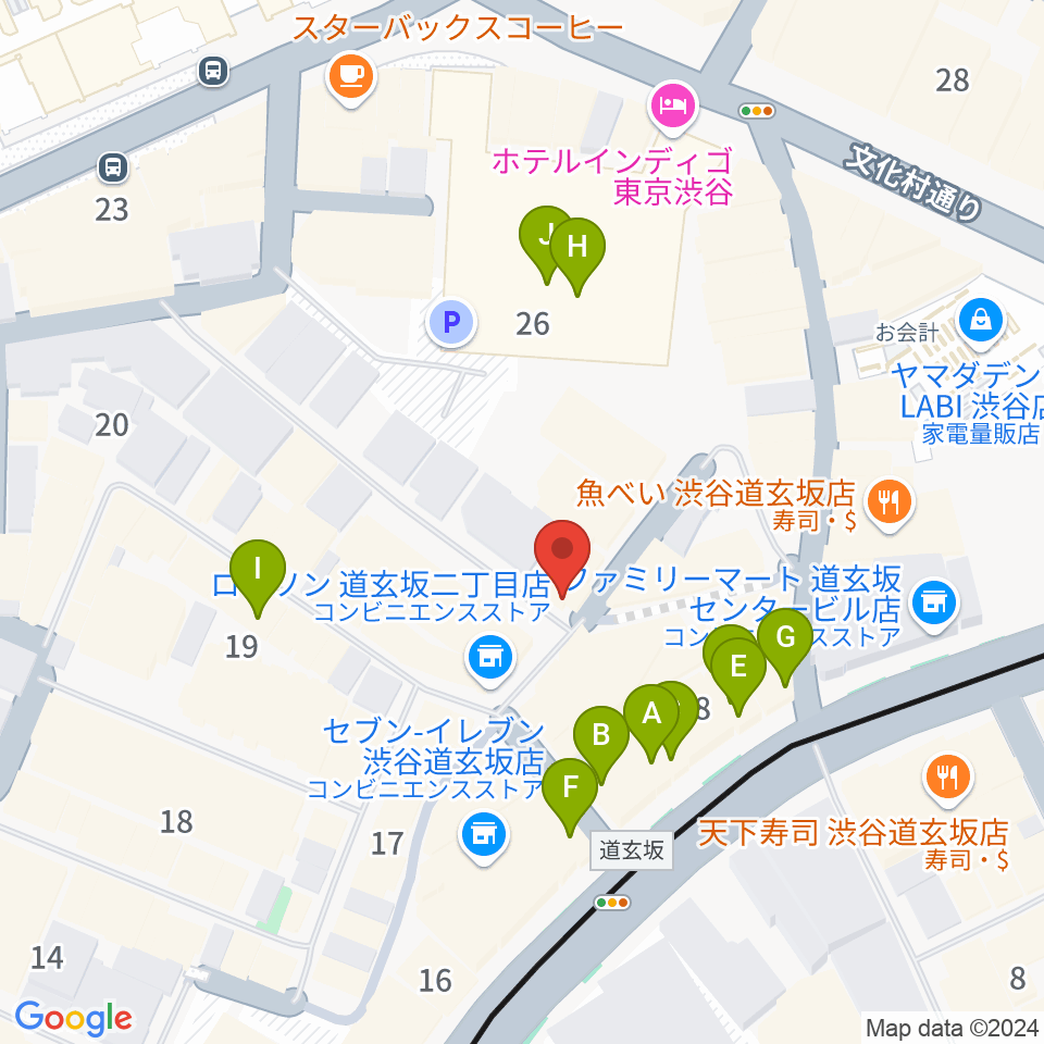 渋谷KO-KO周辺のカフェ一覧地図