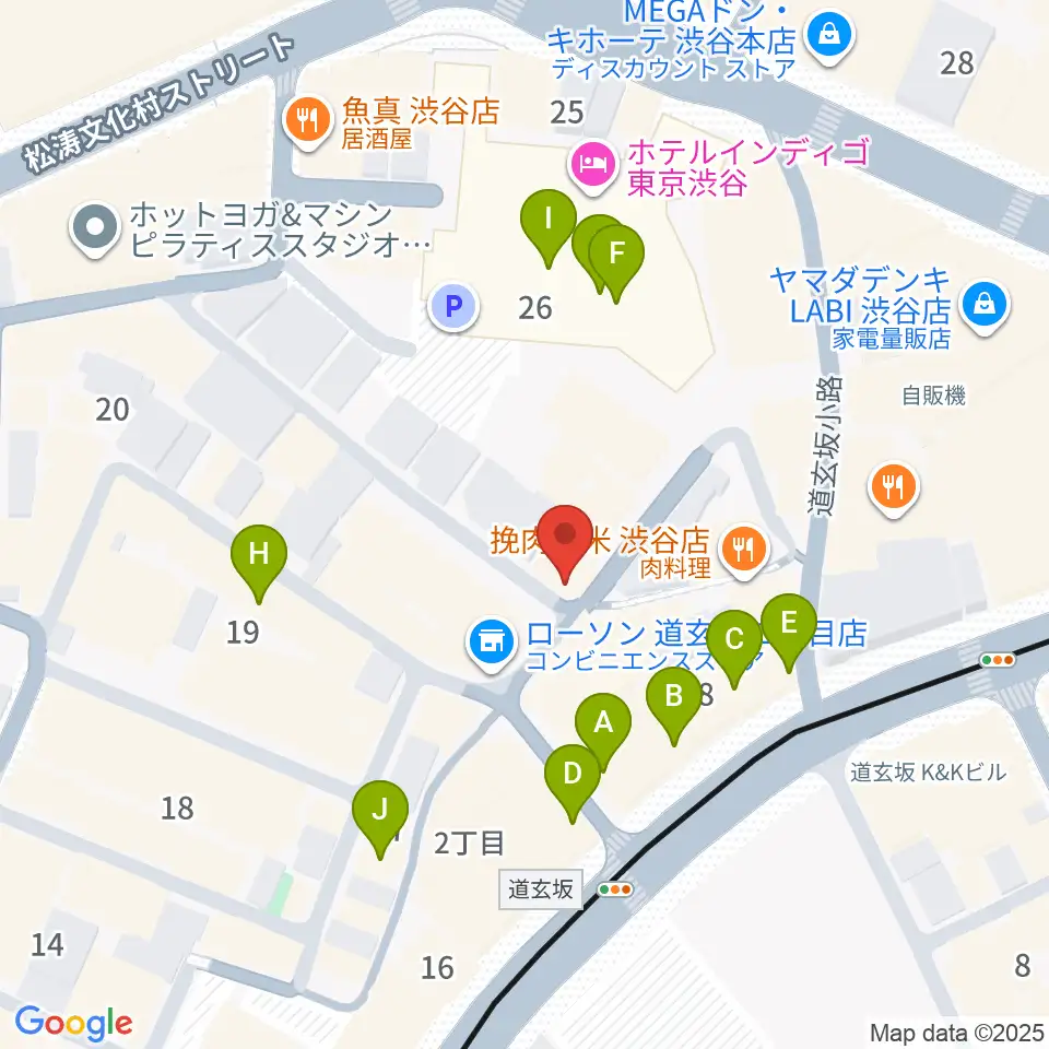 渋谷KO-KO周辺のカフェ一覧地図