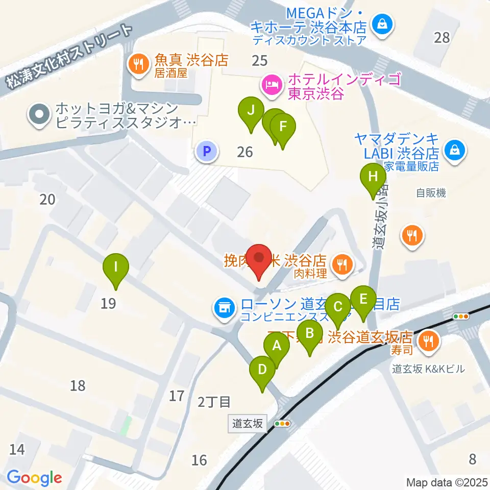 渋谷KO-KO周辺のカフェ一覧地図