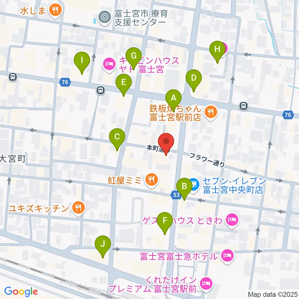 ロックハウスポパイ周辺のカフェ一覧地図