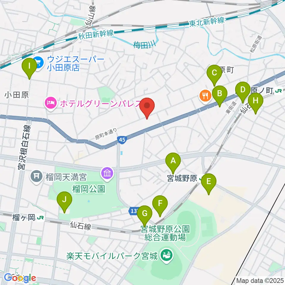 UNION / FUNNEL周辺のカフェ一覧地図
