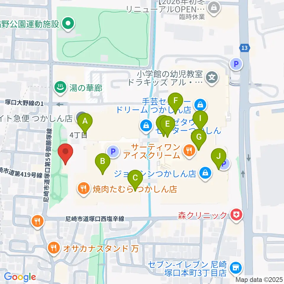 ローゼンビートクライネルザール周辺のカフェ一覧地図