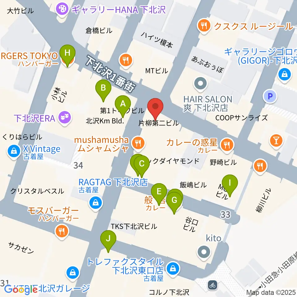 下北沢ムムリック・マーフィー周辺のカフェ一覧地図