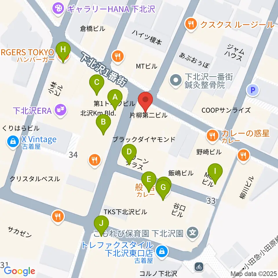 下北沢ムムリック・マーフィー周辺のカフェ一覧地図