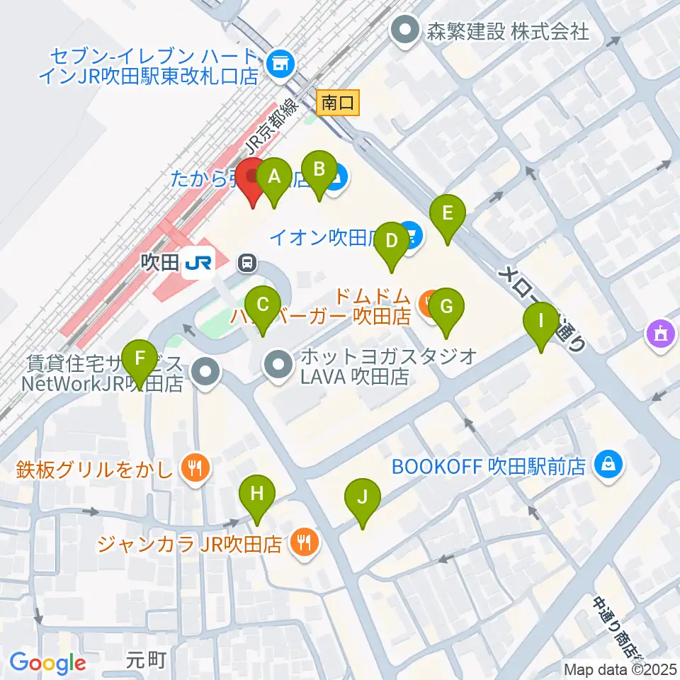 さんくすホール周辺のカフェ一覧地図