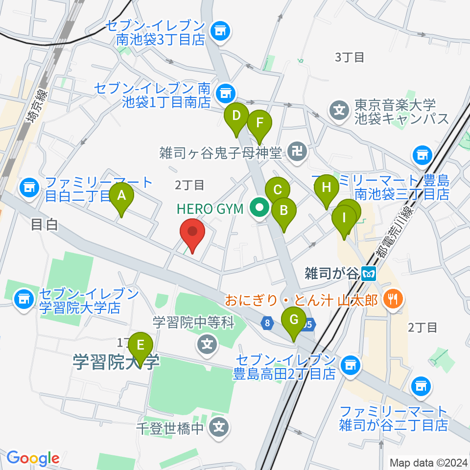 バードランド Birdland Guitars周辺のカフェ一覧地図