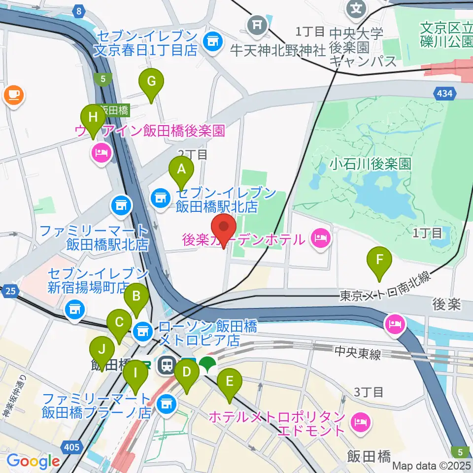 松尾弦楽器 東京店周辺のカフェ一覧地図