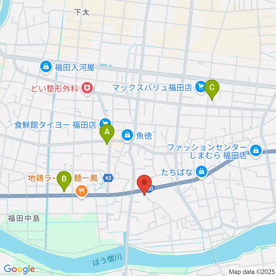ドルチェ倉庫周辺のカフェ一覧地図