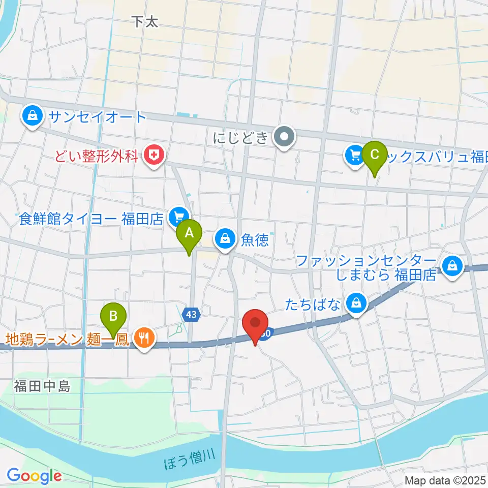 ドルチェ倉庫周辺のカフェ一覧地図