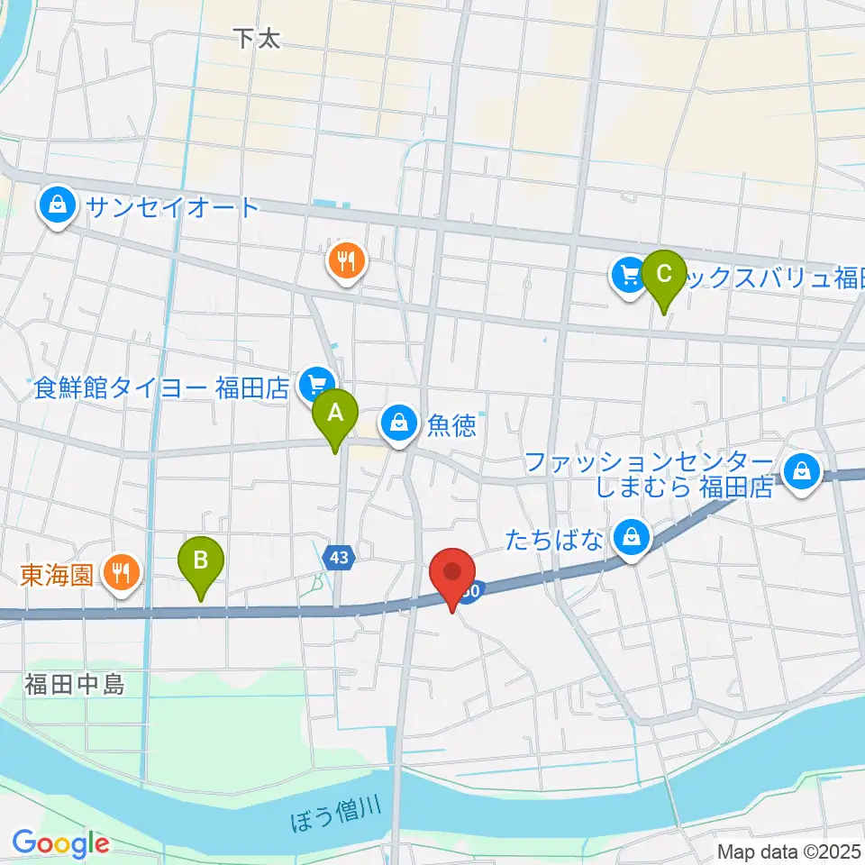 ドルチェ倉庫周辺のカフェ一覧地図
