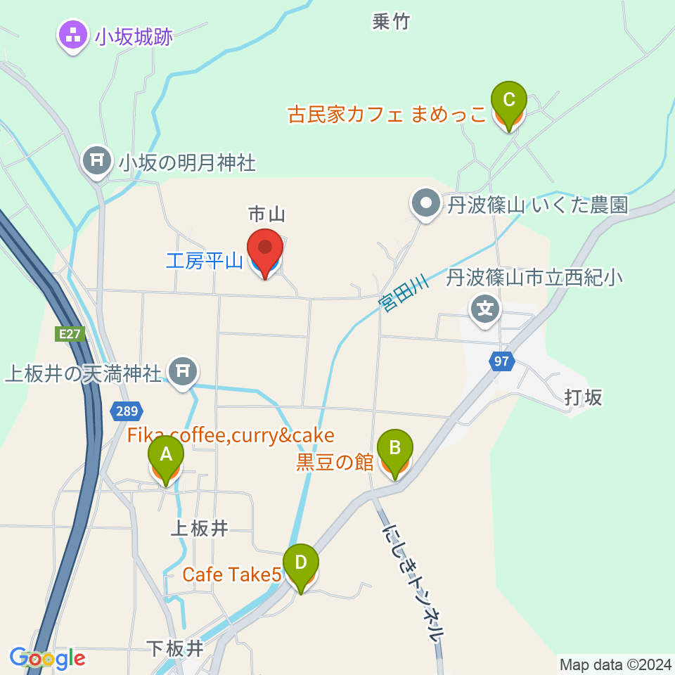 古楽器製作工房 平山周辺のカフェ一覧地図