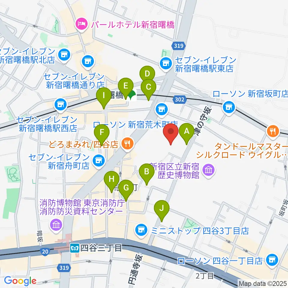 四谷ボビーズ周辺のカフェ一覧地図