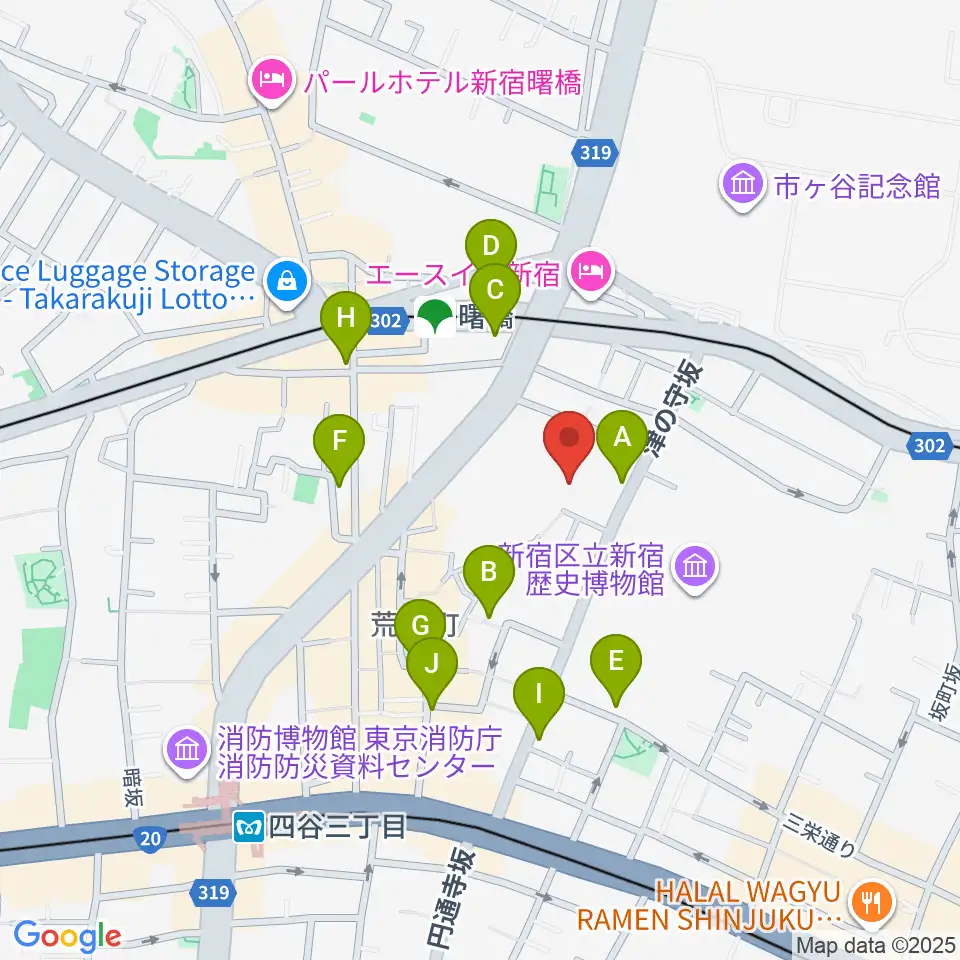 四谷ボビーズ周辺のカフェ一覧地図