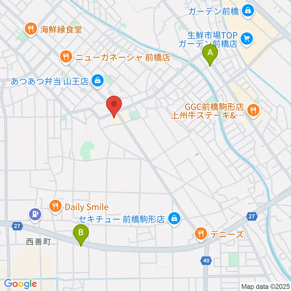 山王ホール・TMスタジオ周辺のカフェ一覧地図
