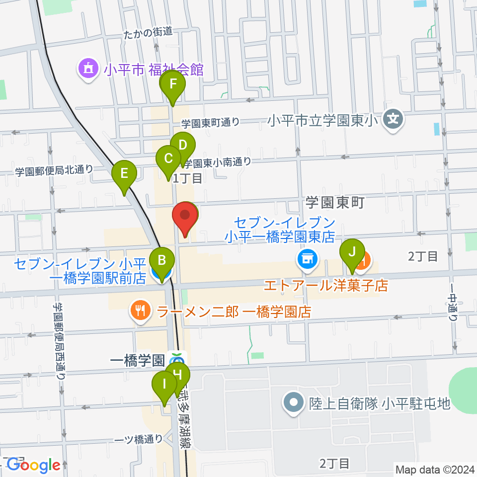 学園坂スタジオ周辺のカフェ一覧地図