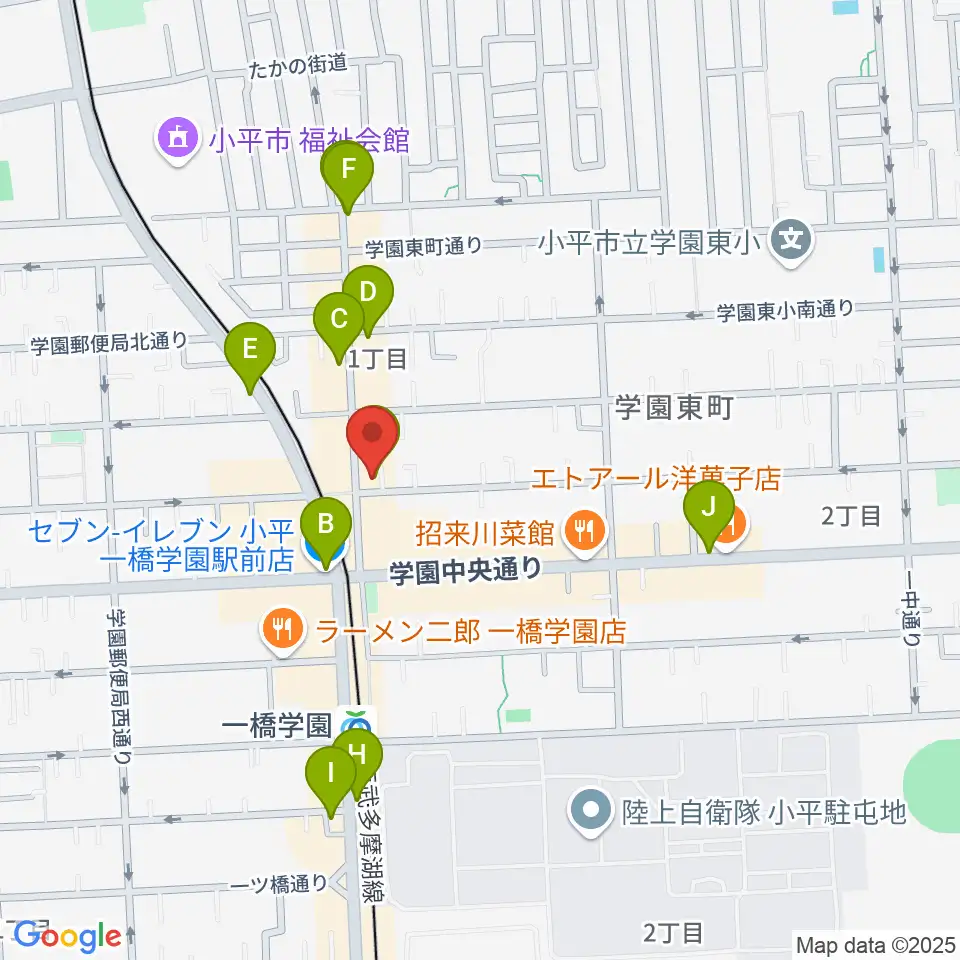 学園坂スタジオ周辺のカフェ一覧地図