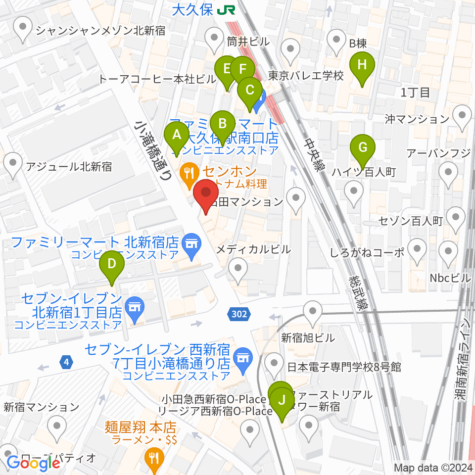 Barchie's周辺のカフェ一覧地図