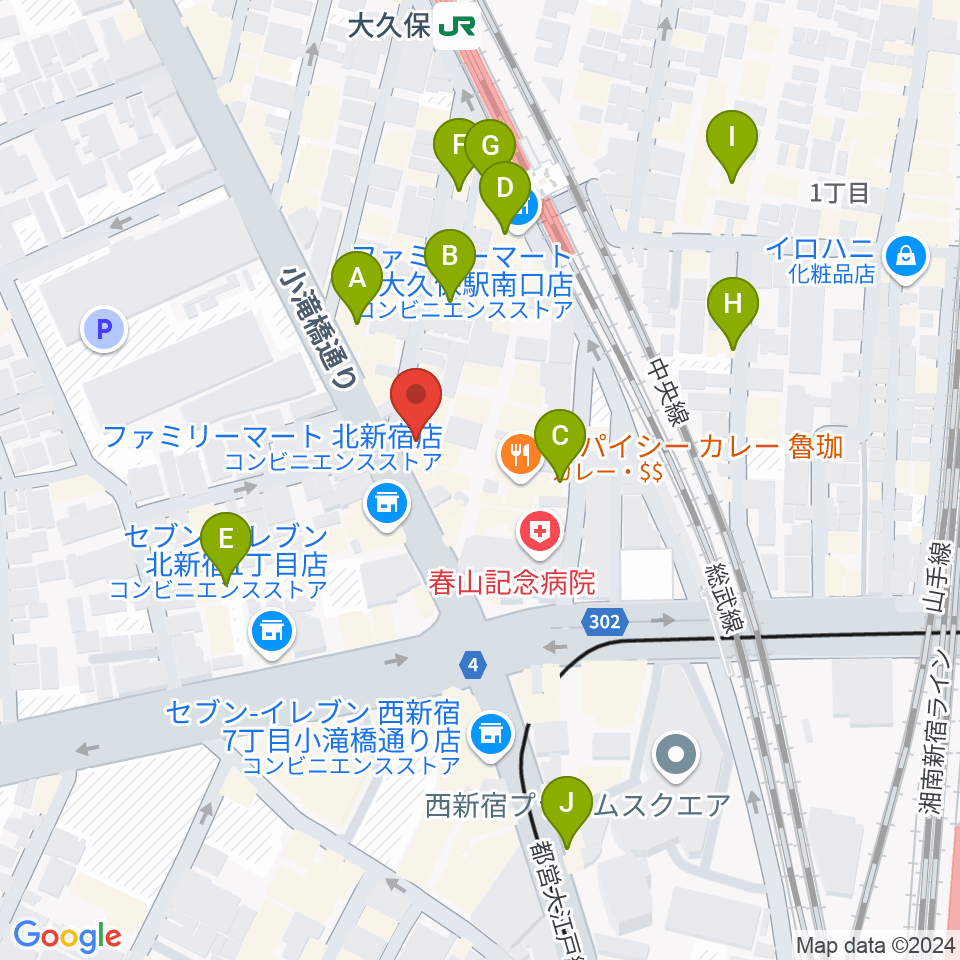 Barchie's周辺のカフェ一覧地図