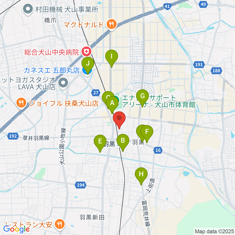 D.M.SOUND周辺のカフェ一覧地図