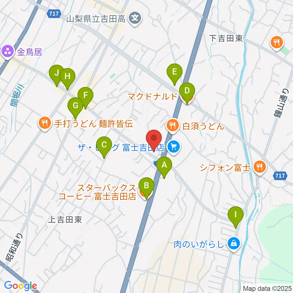 エフエムふじごこ周辺のカフェ一覧地図