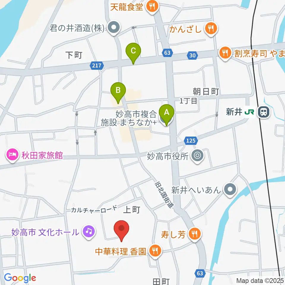 新井ふれあい会館周辺のカフェ一覧地図