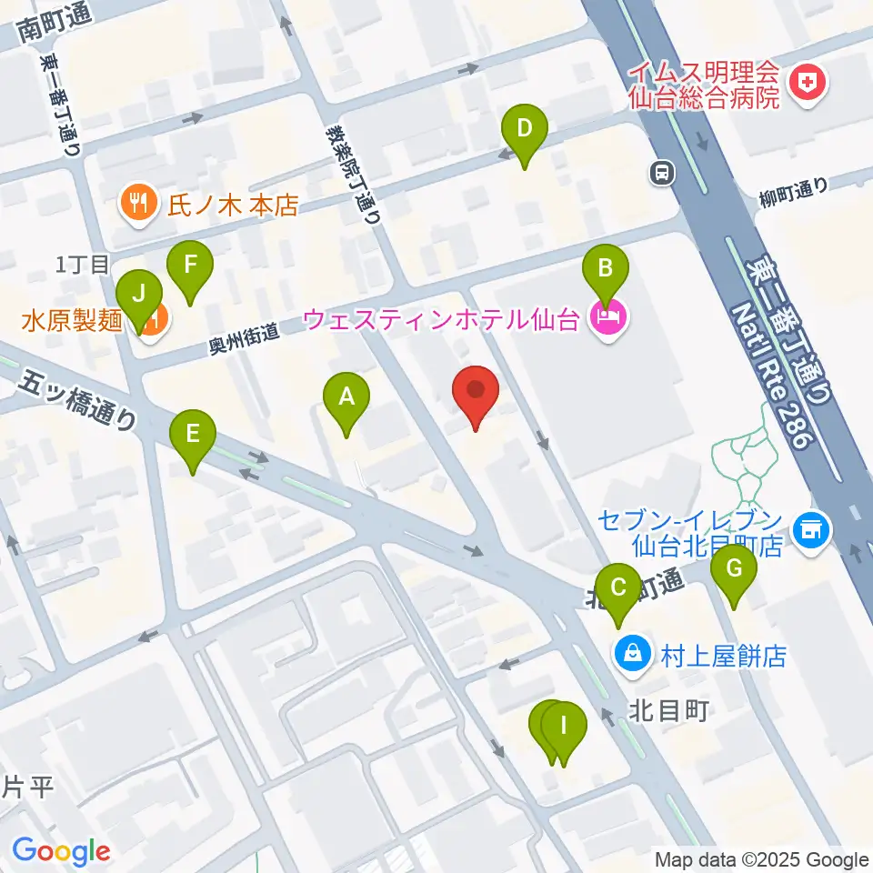 仙台BARTAKE周辺のカフェ一覧地図