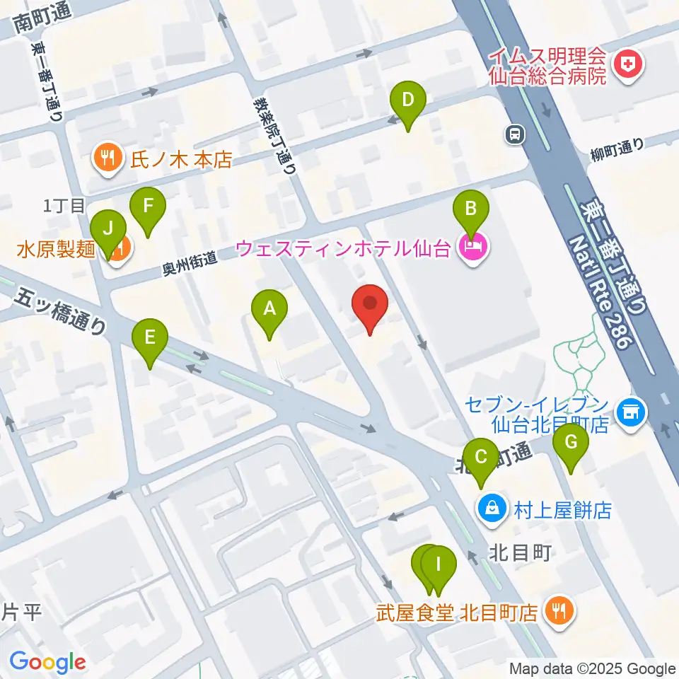 仙台BARTAKE周辺のカフェ一覧地図