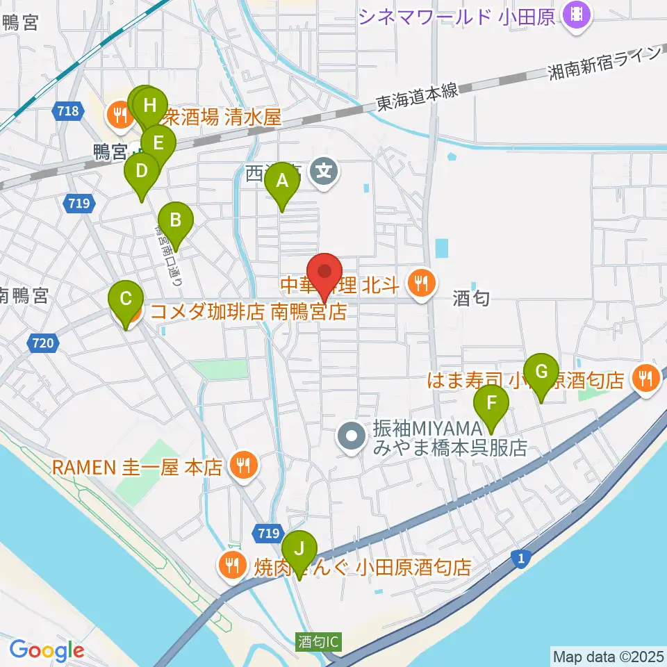 Kigoshi Custom Guitars周辺のカフェ一覧地図