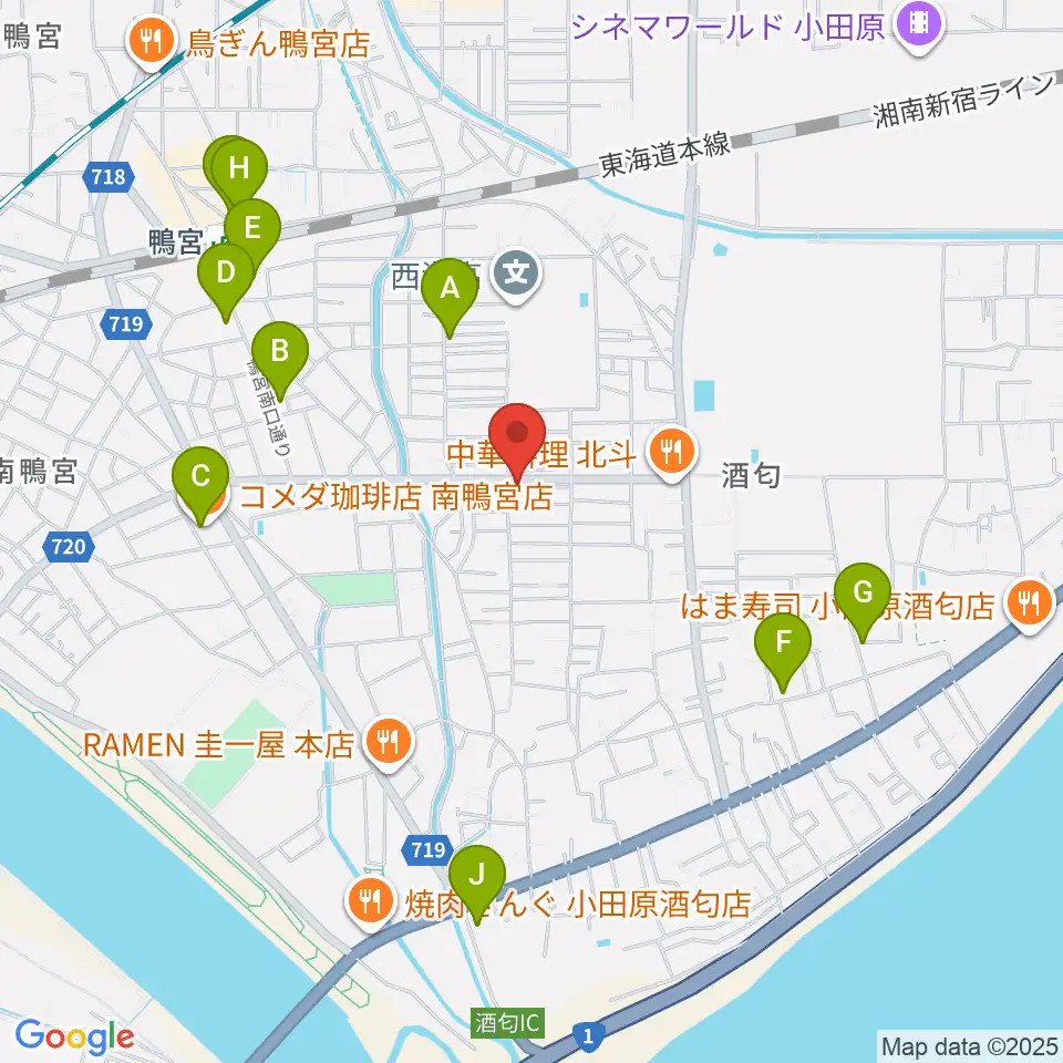 Kigoshi Custom Guitars周辺のカフェ一覧地図