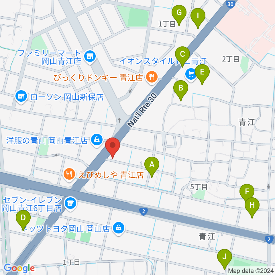 スタジオクレセント周辺のカフェ一覧地図