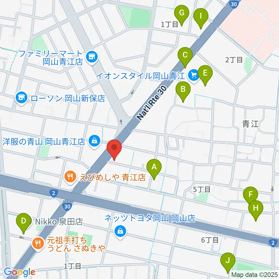 スタジオクレセント周辺のカフェ一覧地図