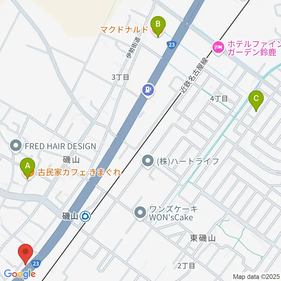 鈴鹿SOUNDSTAGE周辺のカフェ一覧地図