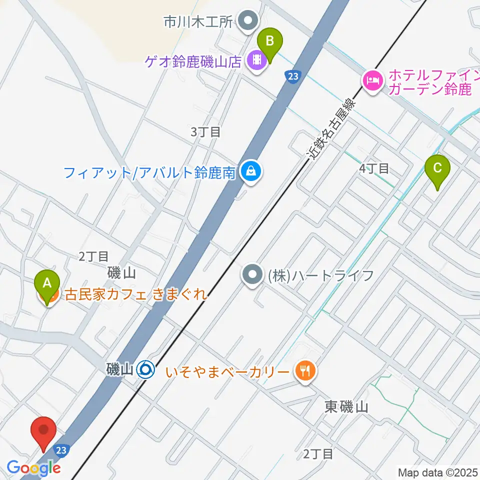 鈴鹿SOUNDSTAGE周辺のカフェ一覧地図