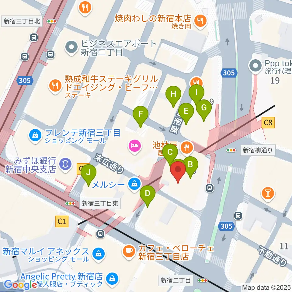 Jazz PolkaDots周辺のカフェ一覧地図