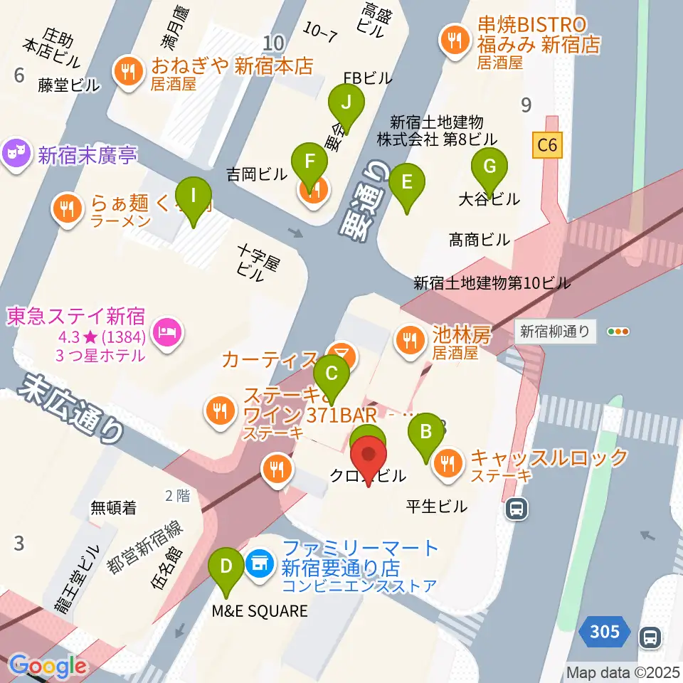 Jazz PolkaDots周辺のカフェ一覧地図