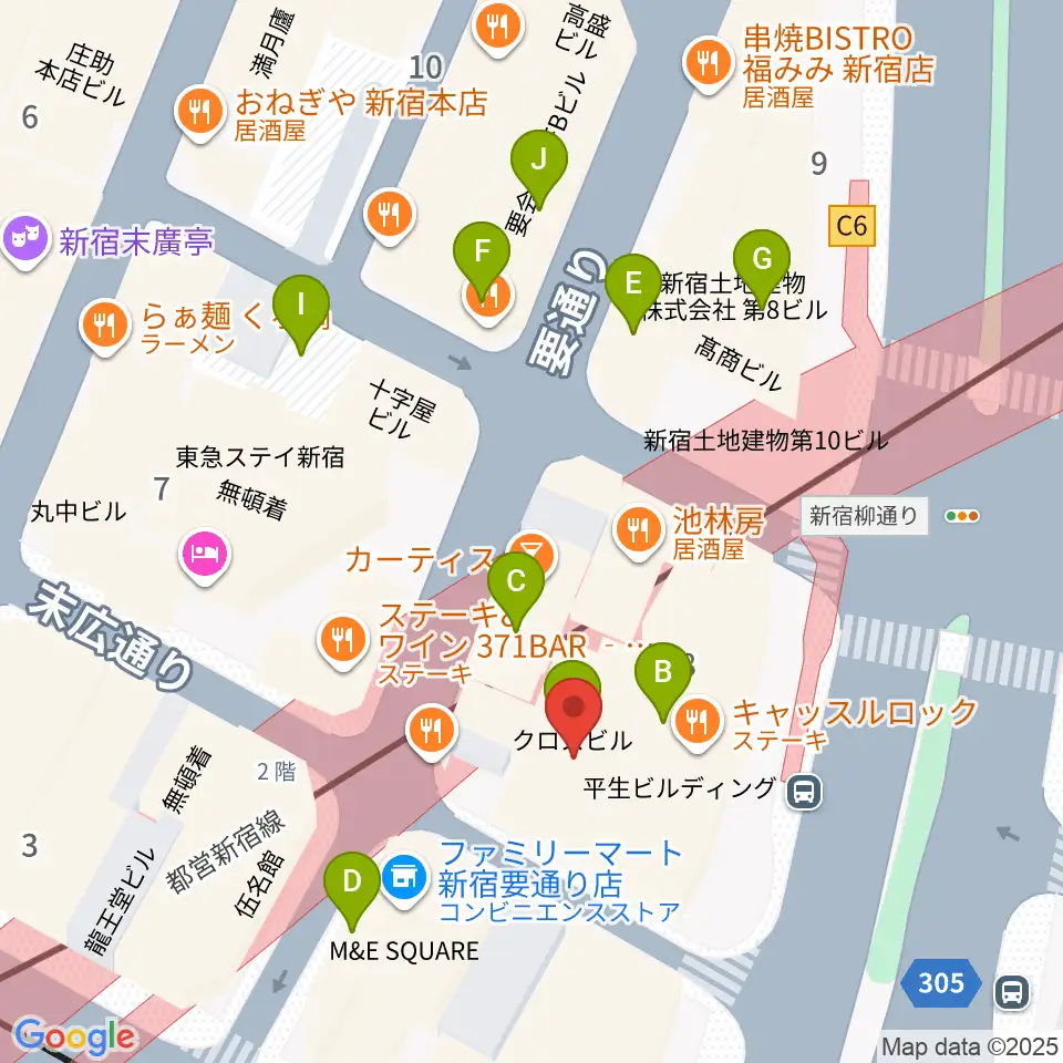 Jazz PolkaDots周辺のカフェ一覧地図