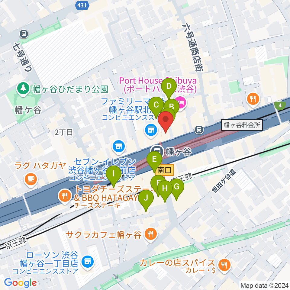 幡ヶ谷36°5周辺のカフェ一覧地図