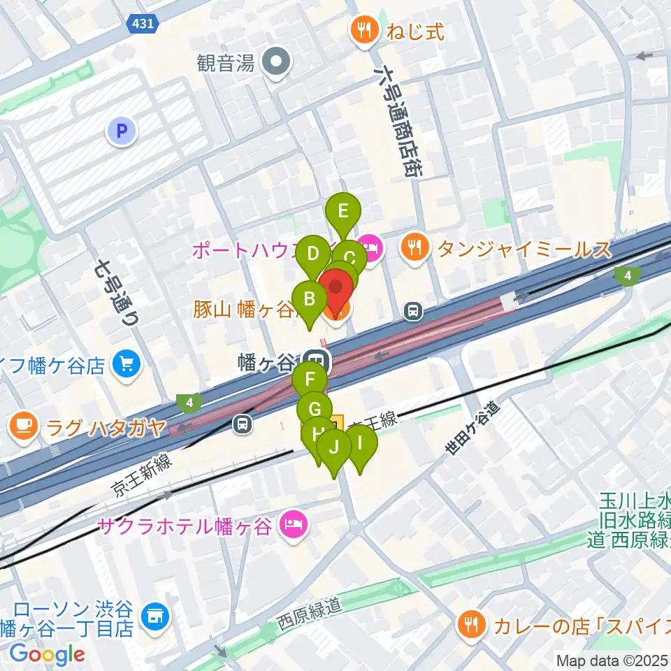 幡ヶ谷36°5周辺のカフェ一覧地図