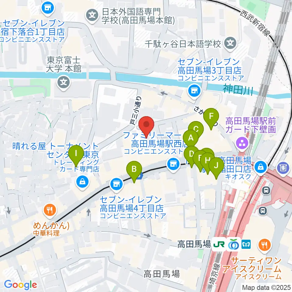 専門学校ESPエンタテインメント東京周辺のカフェ一覧地図