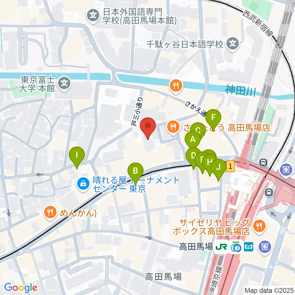 専門学校ESPエンタテインメント東京周辺のカフェ一覧地図