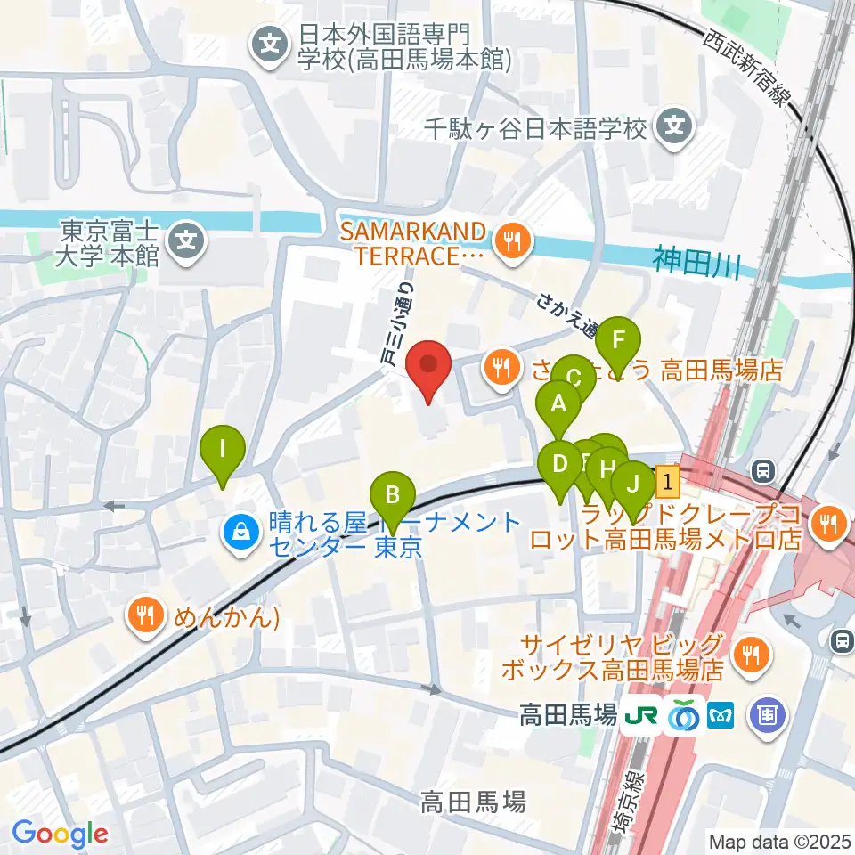 専門学校ESPエンタテインメント東京周辺のカフェ一覧地図