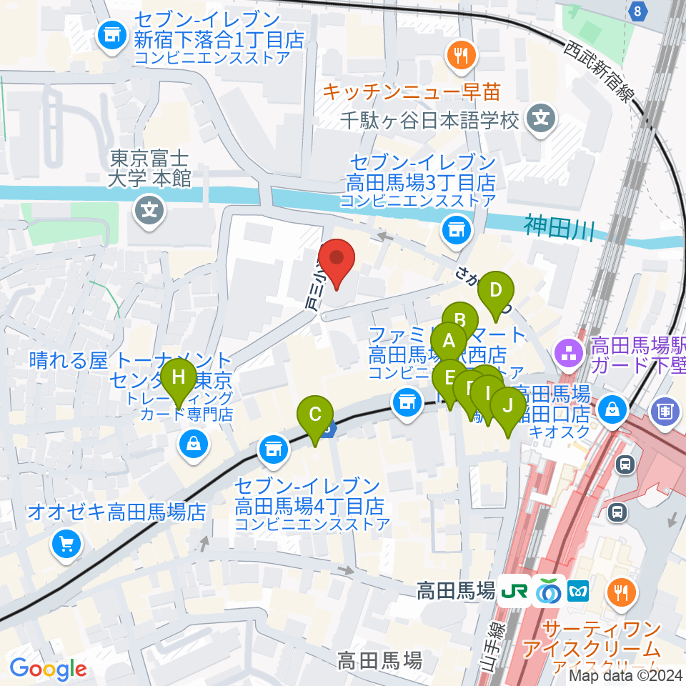 ESPエンタテインメント東京 12号館club 1ne2wo周辺のカフェ一覧地図