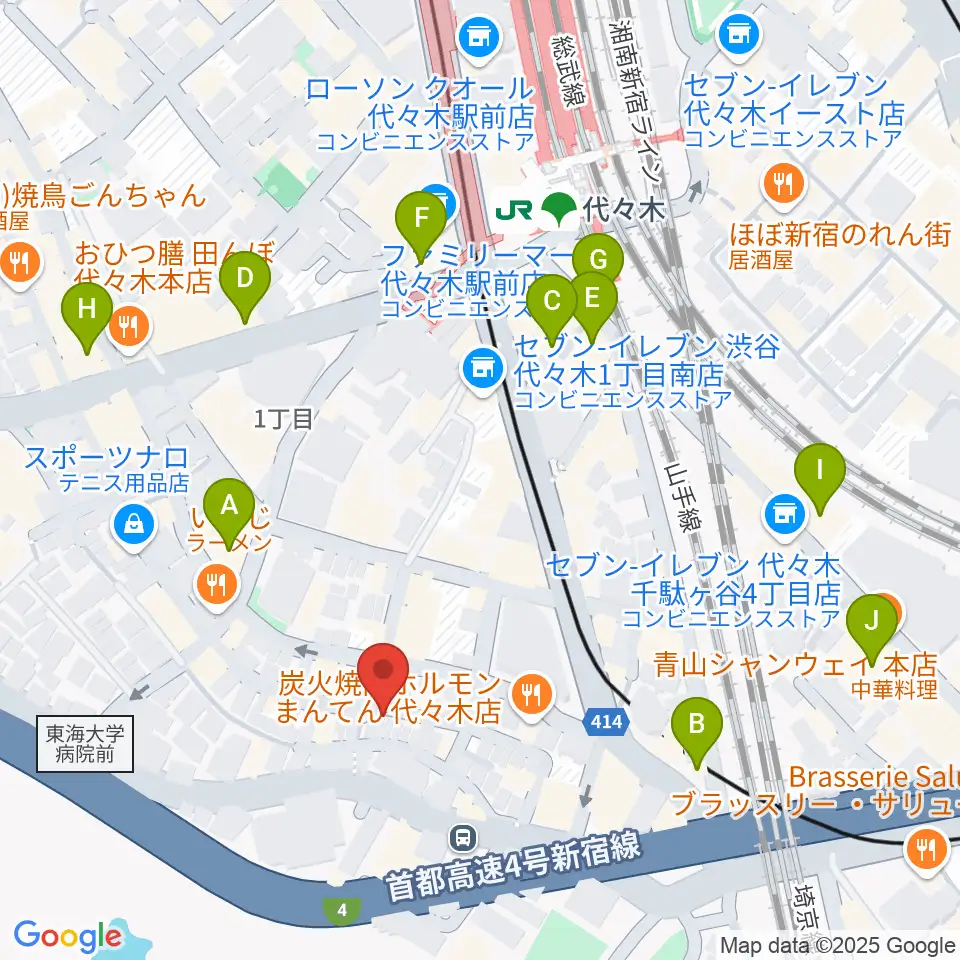 楽弓製作工房 アトリエ ハーモニー周辺のカフェ一覧地図
