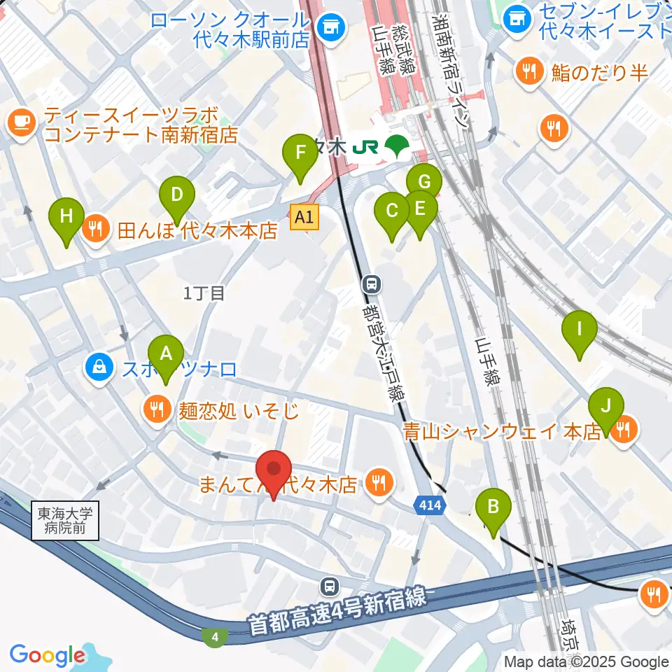 楽弓製作工房 アトリエ ハーモニー周辺のカフェ一覧地図