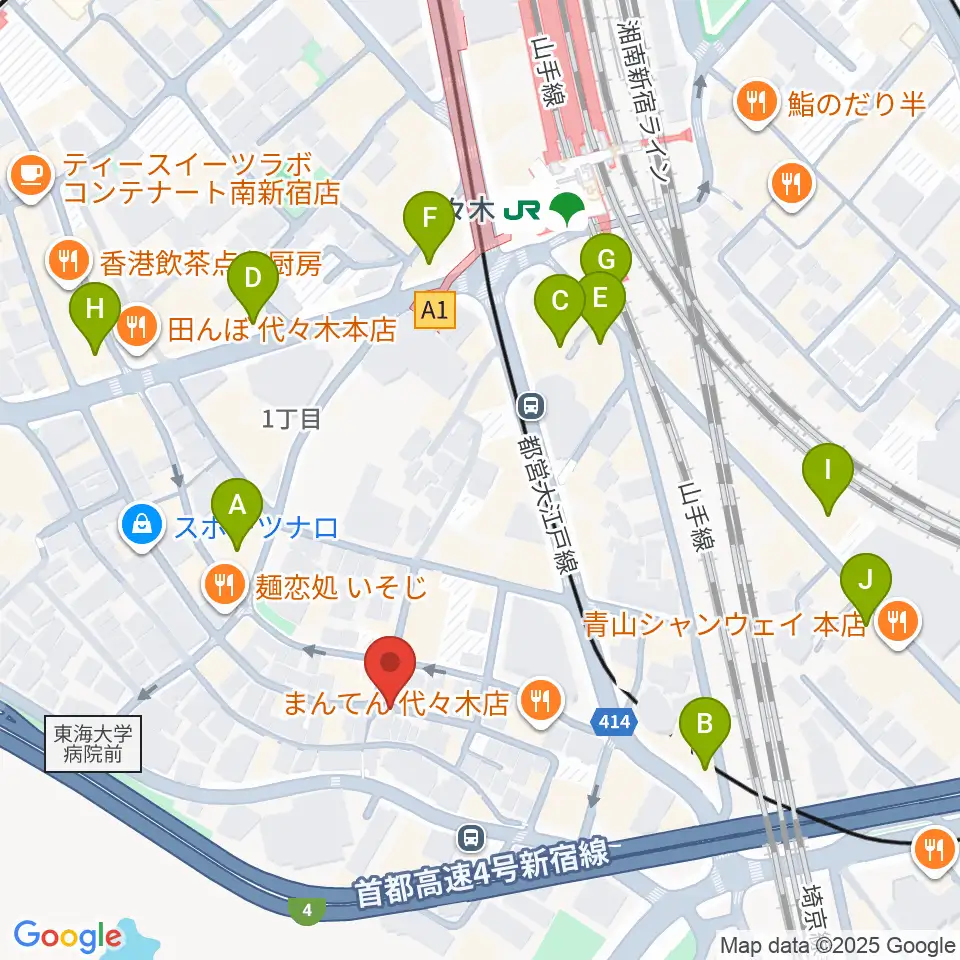 楽弓製作工房 アトリエ ハーモニー周辺のカフェ一覧地図