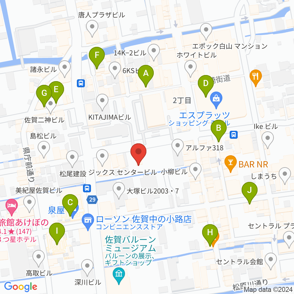 城島弘幸ギター教室周辺のカフェ一覧地図