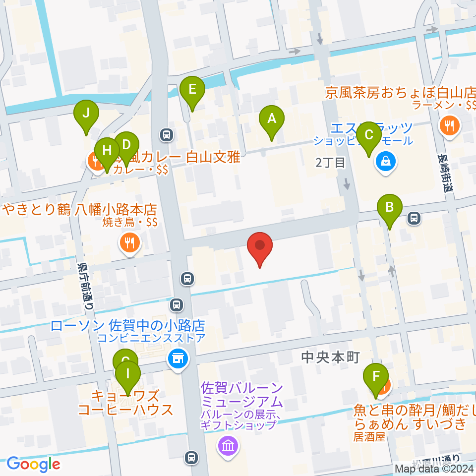 城島弘幸ギター教室周辺のカフェ一覧地図