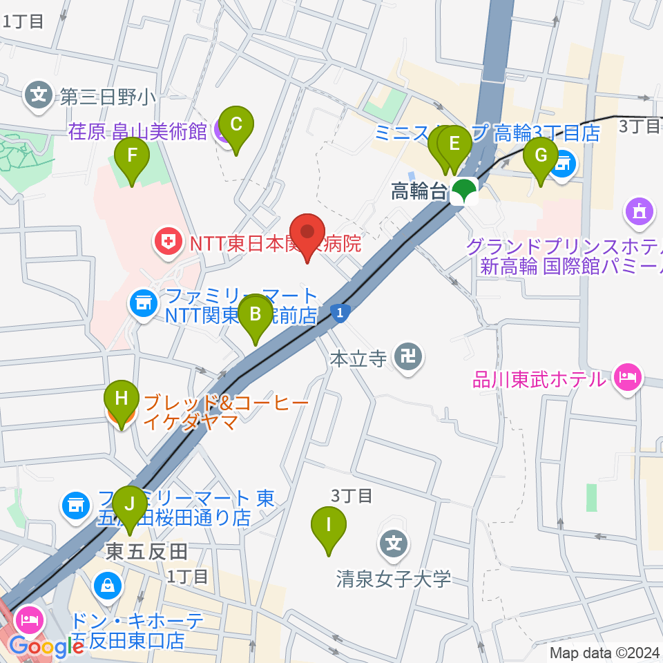 あげいし弦楽器工房周辺のカフェ一覧地図