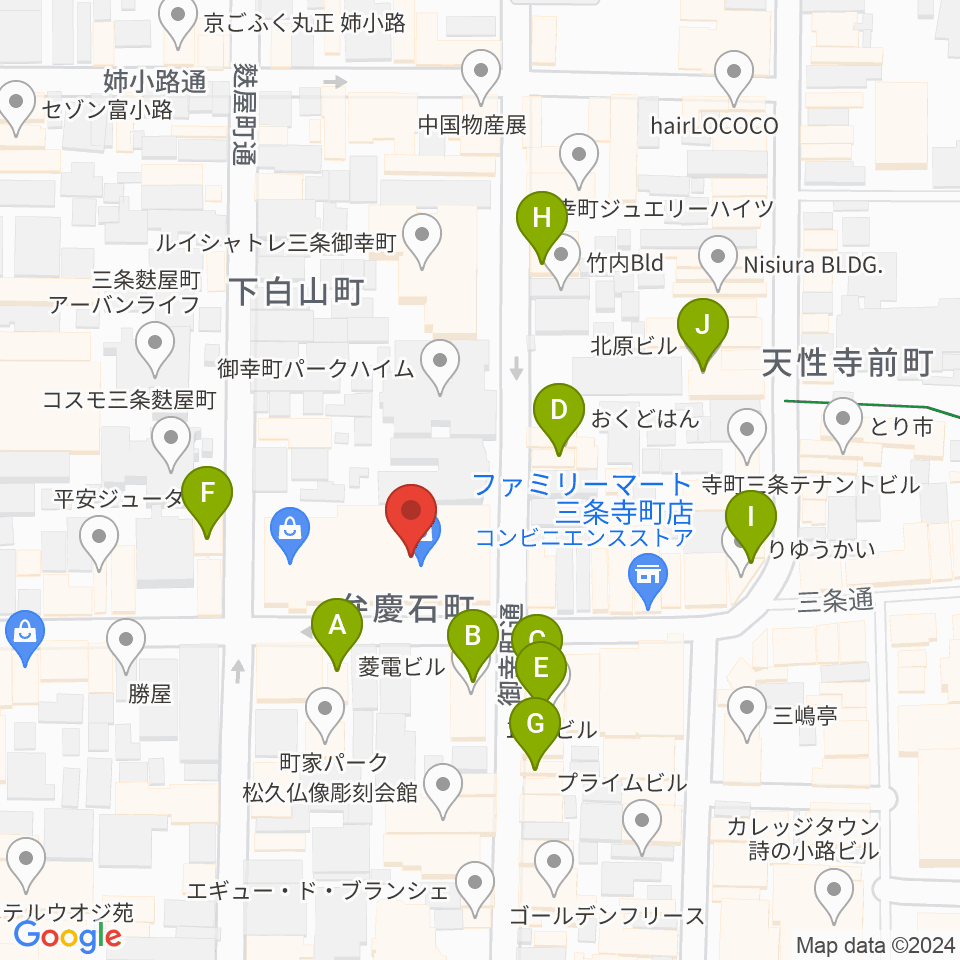 Le club Jazz周辺のカフェ一覧地図